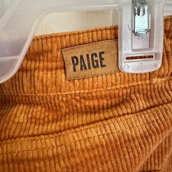 Paige Jeans Womens Hoxton Ankle Mid Rise Brown Gold Corduroy Pants Size 26 - Picture 3 of 7